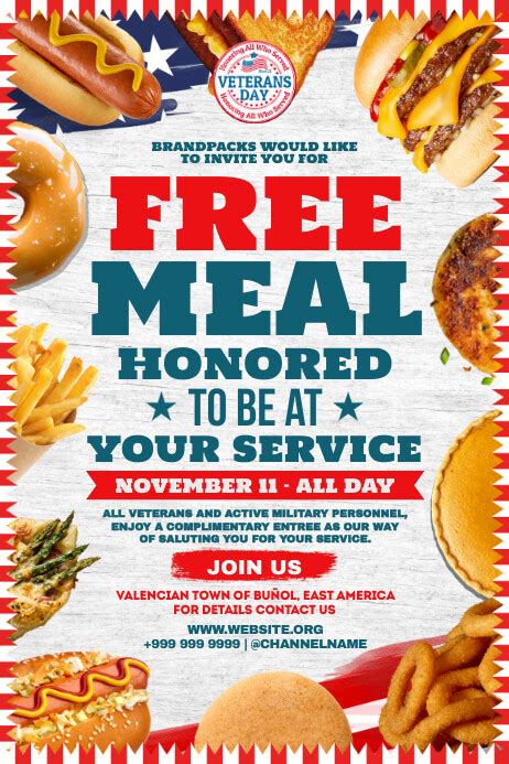 Veteran S Day Free Meal Service Template