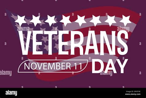 Veterans Day Tribute With American Flag And Saluting Soldier Observed On November 11 Vector