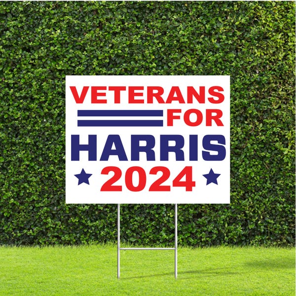 Veterans For Kamala Yard Sign Etsy