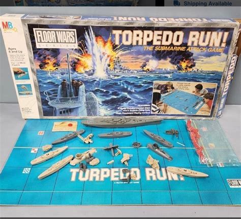 Vintage 1986 Torpedo Run Board Game Milton Bradley Floor Wars Pricetronic