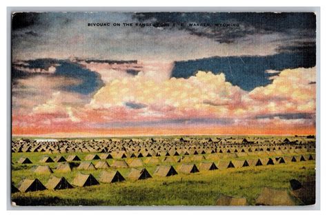 Vintage Postcard Wy Bivouac On The Range Fort F E Warren Wyoming United States Wyoming