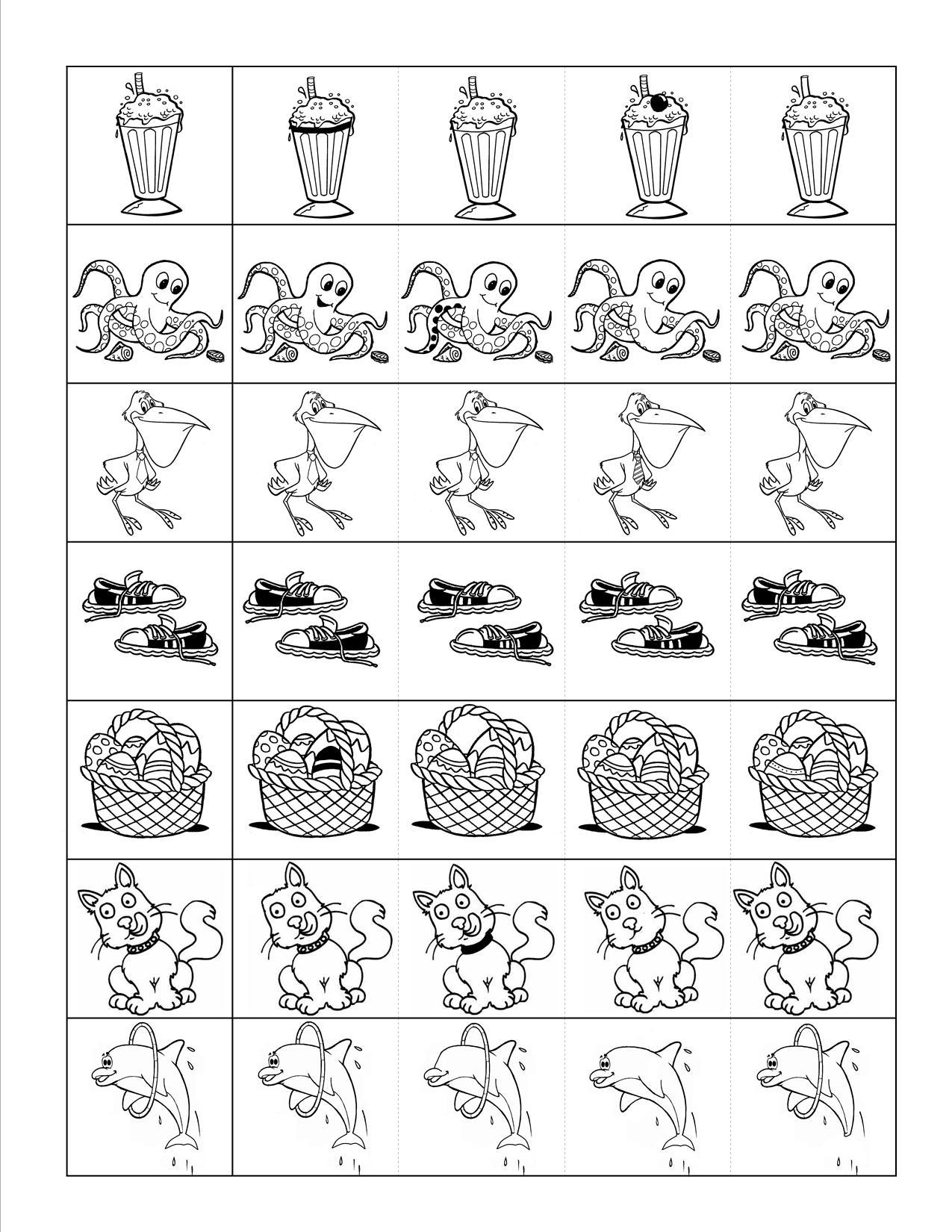 Visual Discrimination Worksheets Printables Beginners 20 Visual