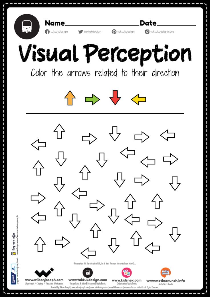 Visual Perceptual Skills Activity Worksheet For Preschool And