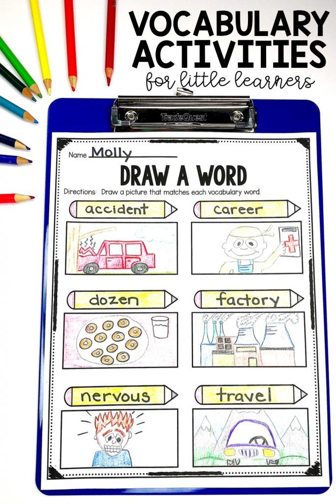 Vocabulary Activities For 2Nd Grade