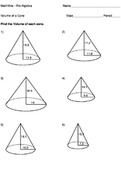 Volume Of A Cone Questions And Answers