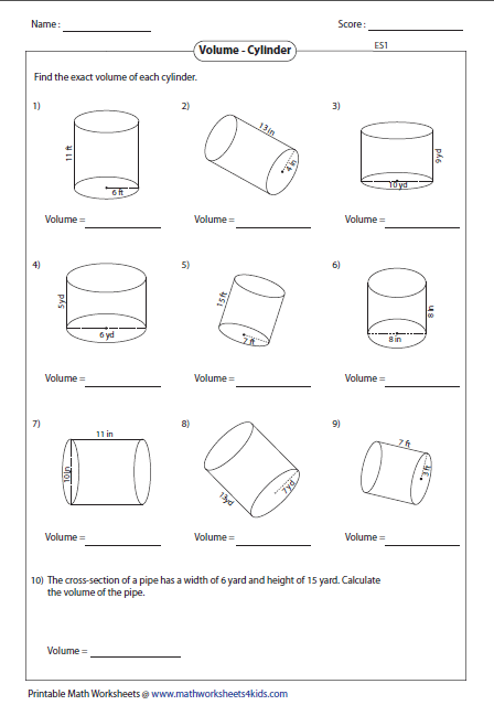 Master Cylinder Volume with Our Easy Worksheet