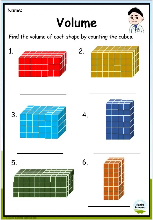 Volume Worksheet Test 5Th Grade 5 Md C By Monica Abarca Tpt