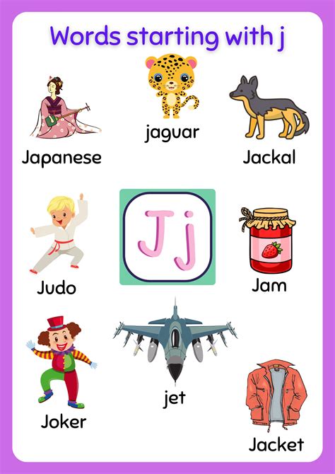 Words Starting With W and J