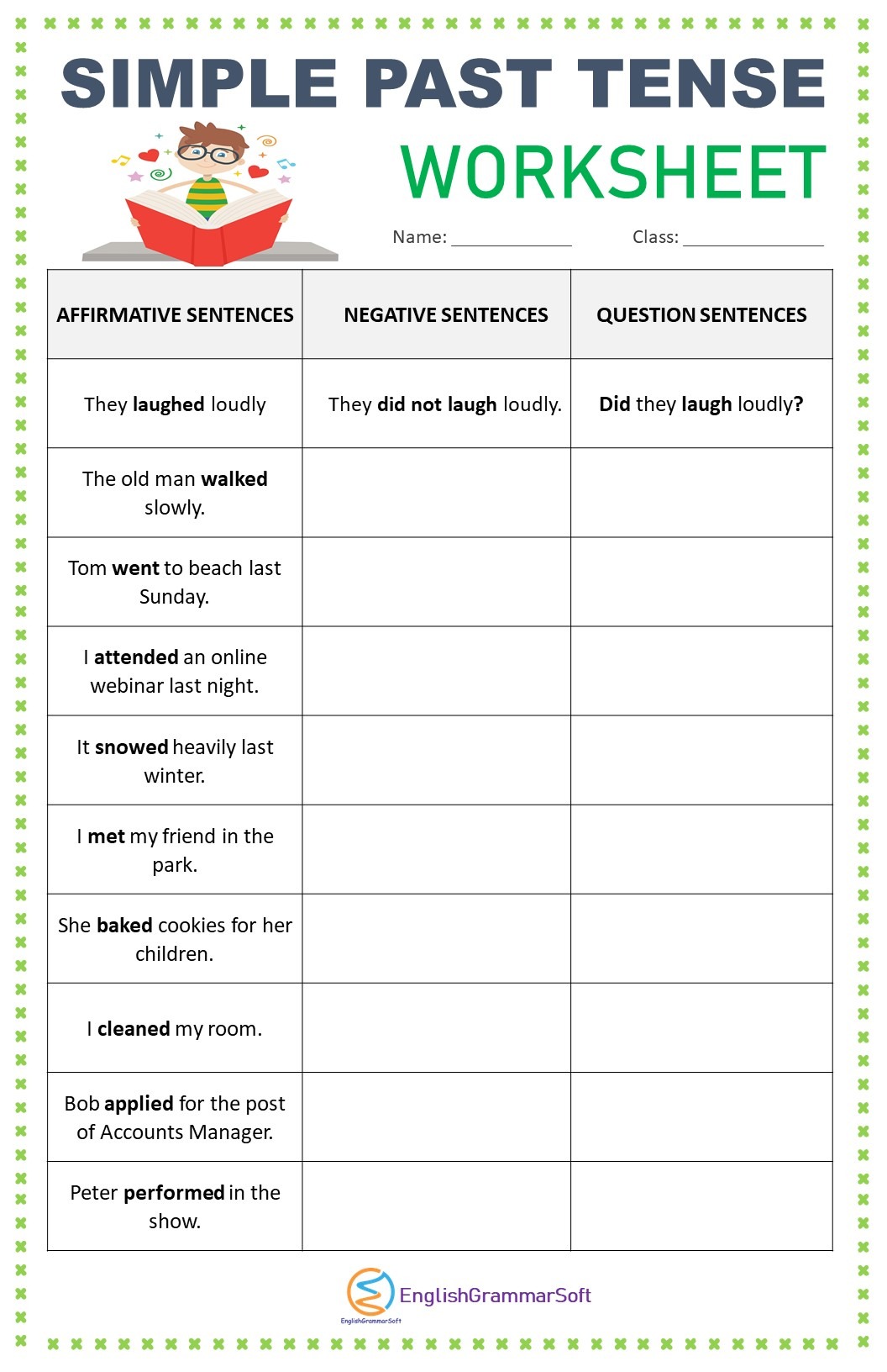 Was Were Interactive Worksheet Past Tense Worksheet English