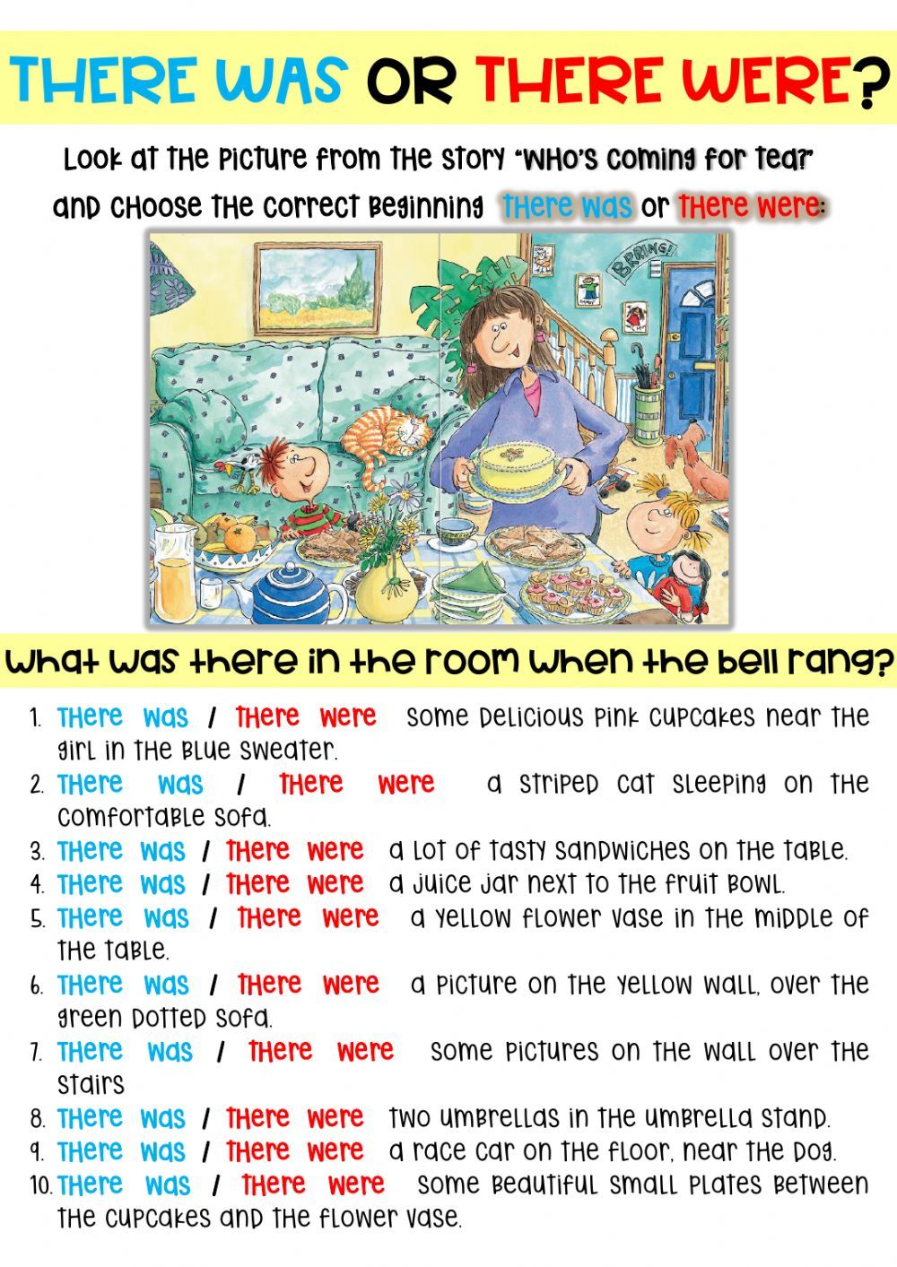 Was Were There Was There Were Interactive Worksheet English Lessons