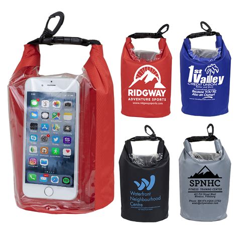 Water Resistant Dry Bag With Clear Pocket Window 5 0 Liter Show Your Logo