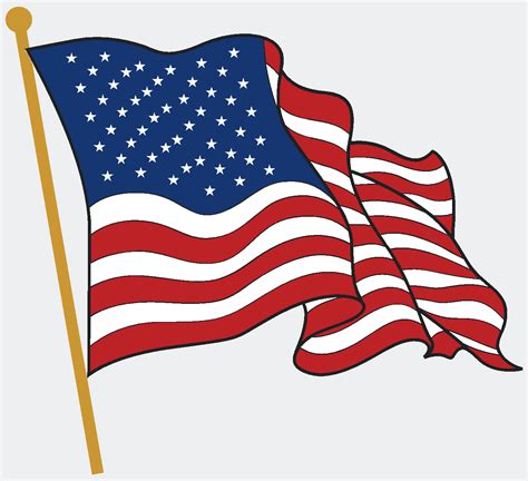 Waving American Flag Drawing Free Download On Clipartmag