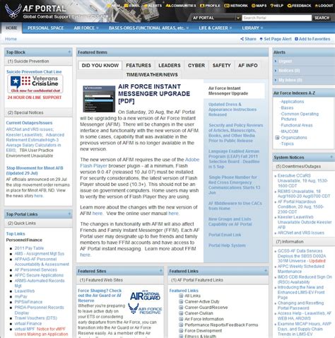 Web Savvy Effectively Using Air Force Portal Joint Base Langley Eustis Display