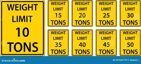 Weight Limit Set Sign On White Background Stock Vector Illustration Of Safety Icon 257647179