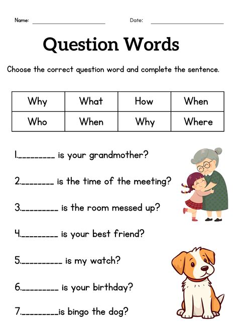 Wh Questions Worksheet Pdf