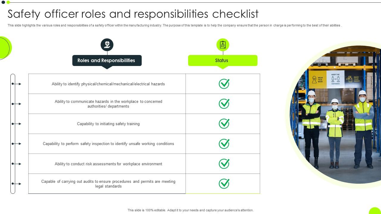 What Are The Roles And Responsibilities Of A Safety Officer