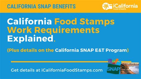 What Are The Work Requirements For Calfresh California Food Stamps Help