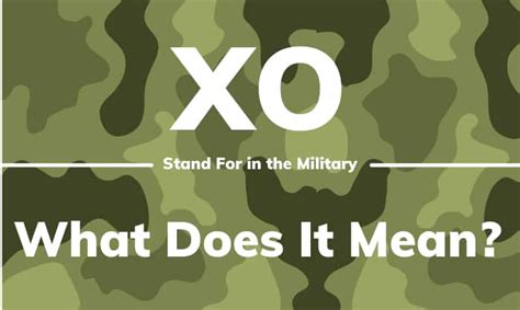 5 Military Meanings of XO