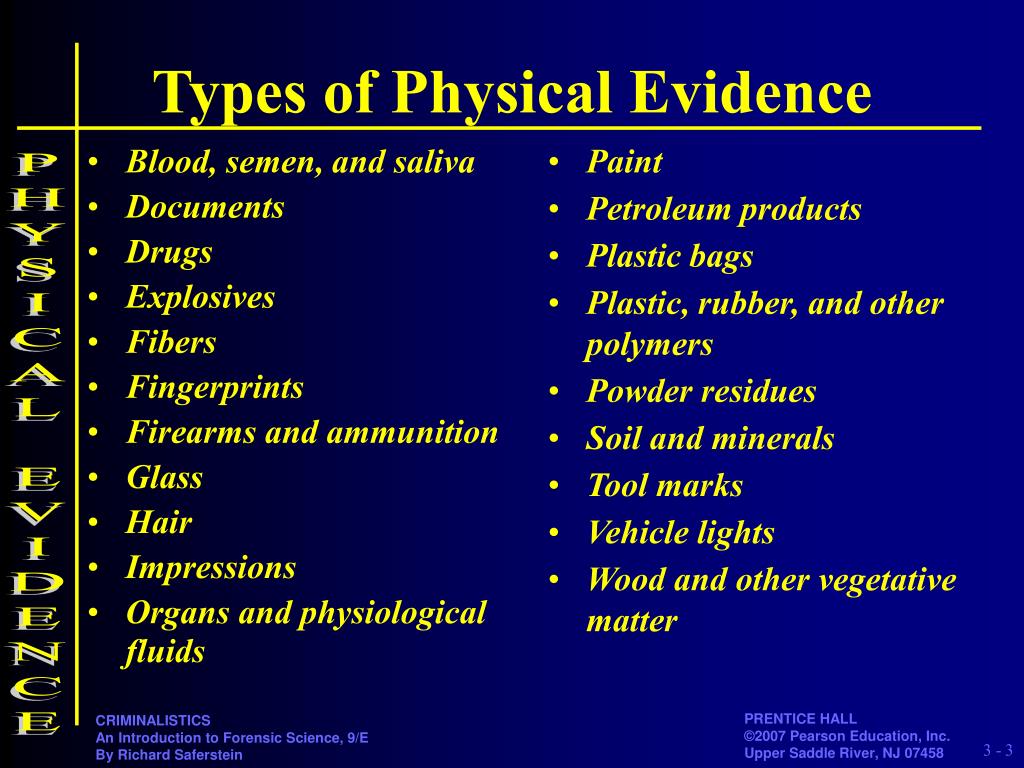 What Is Physical Evidence In Forensics