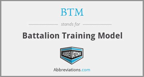 What Is The Abbreviation For Battalion Training Model