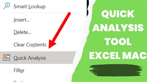 Where Is The Quick Analysis Tool In Excel For Mac Padmake