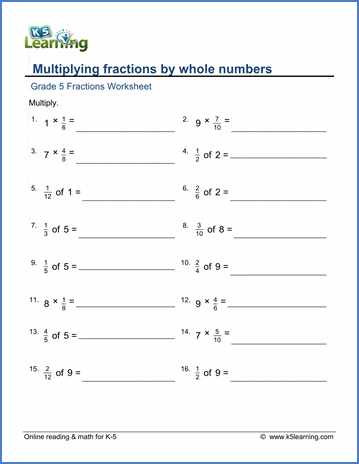 Whole Numbers to Fractions: Free Printable Worksheets