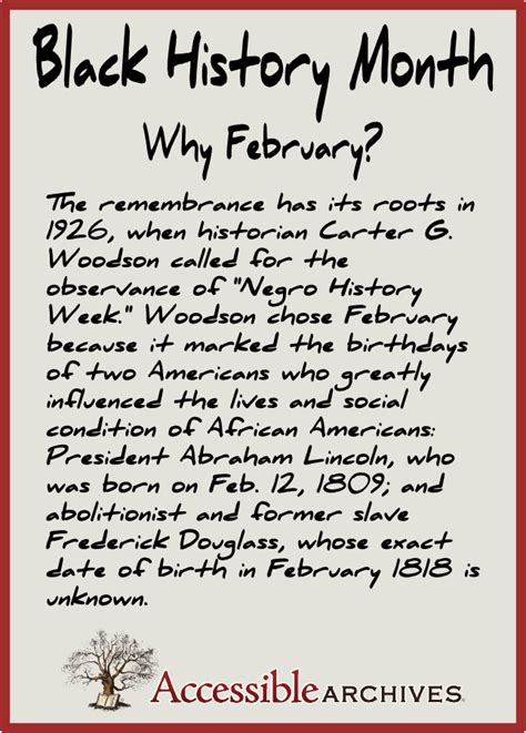 Why February Black History History Usa Black History Facts