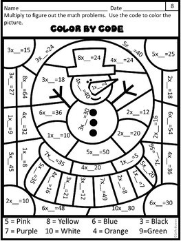 5 Fun Winter Multiplication Worksheets for Kids