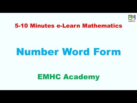 Word Form Number Basics 5 10 Minutes Easy E Learn Math Elementary