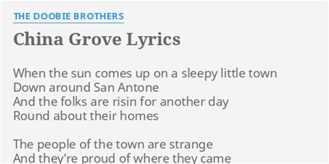 China Grove Lyrics Meaning