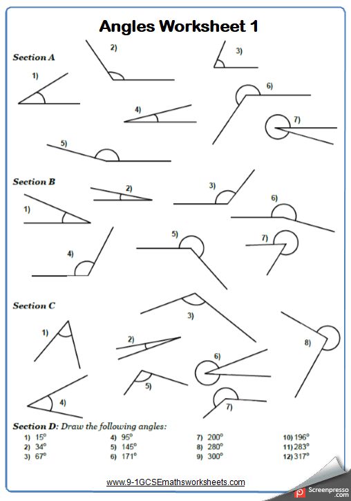 Easy Guide to Measuring Angles: Worksheet Answers