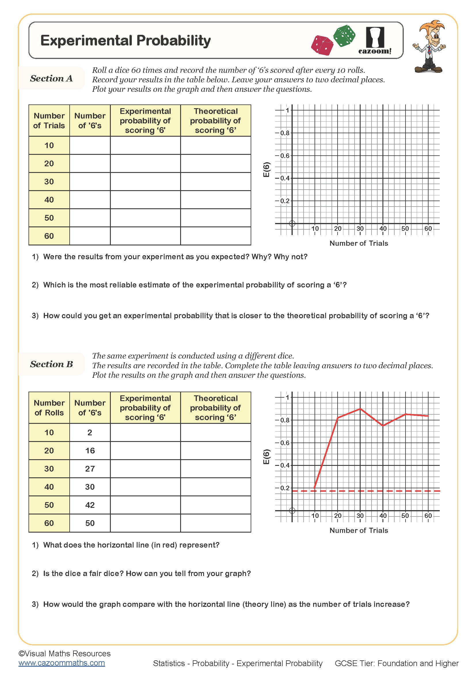 Worksheet Experimental Probability Worksheets Worksheet Works Theoretical Probability 1