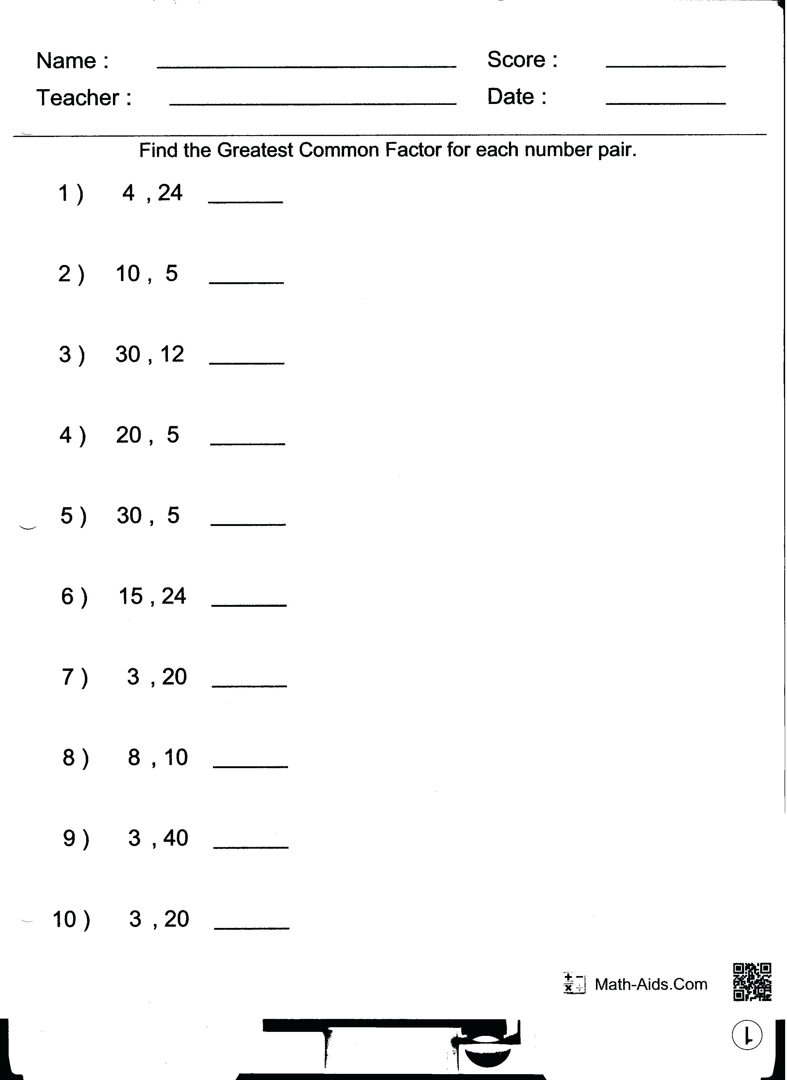 5 Easy Methods to Solve LCM Worksheets Quickly