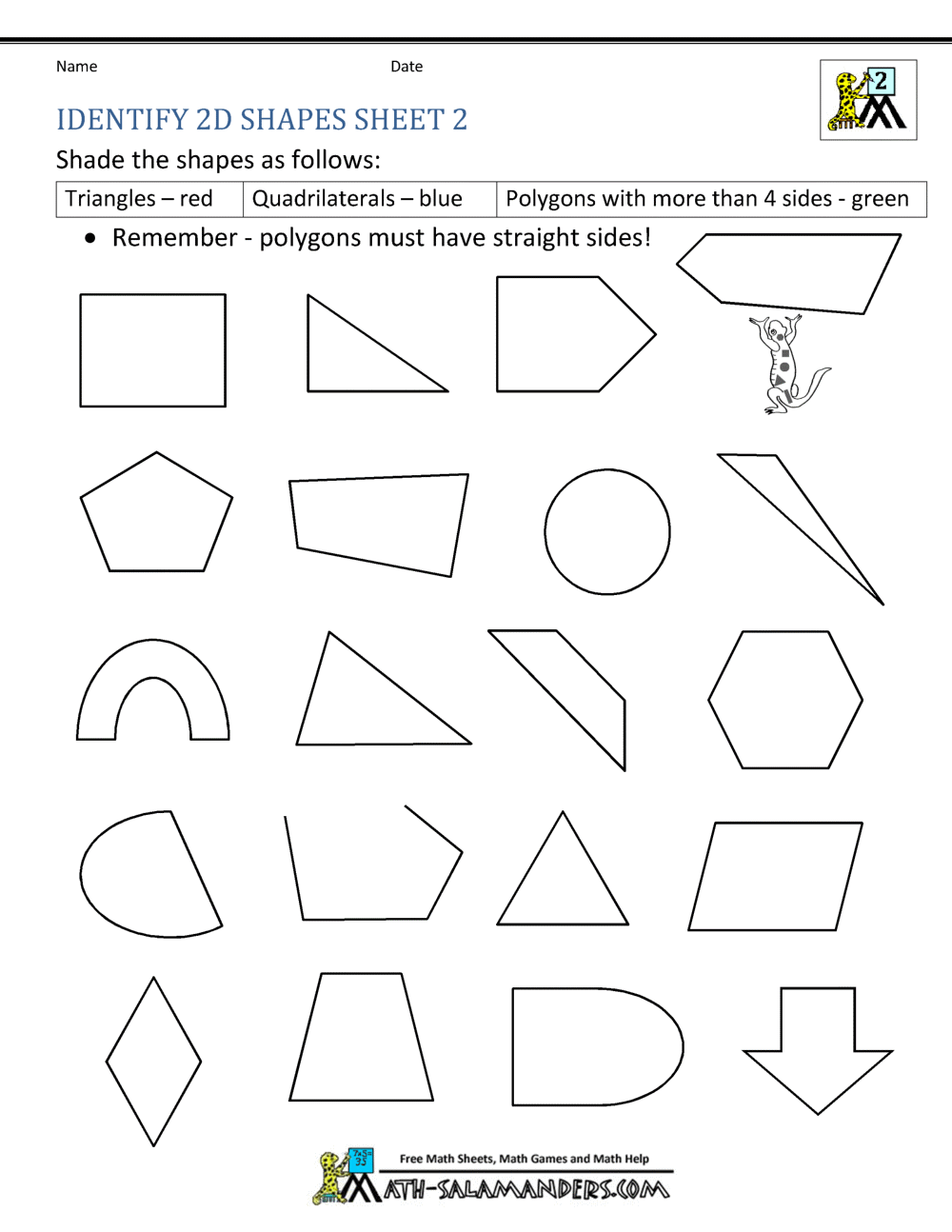 Geometric Shapes Worksheet: Easy Fun Learning for Kids