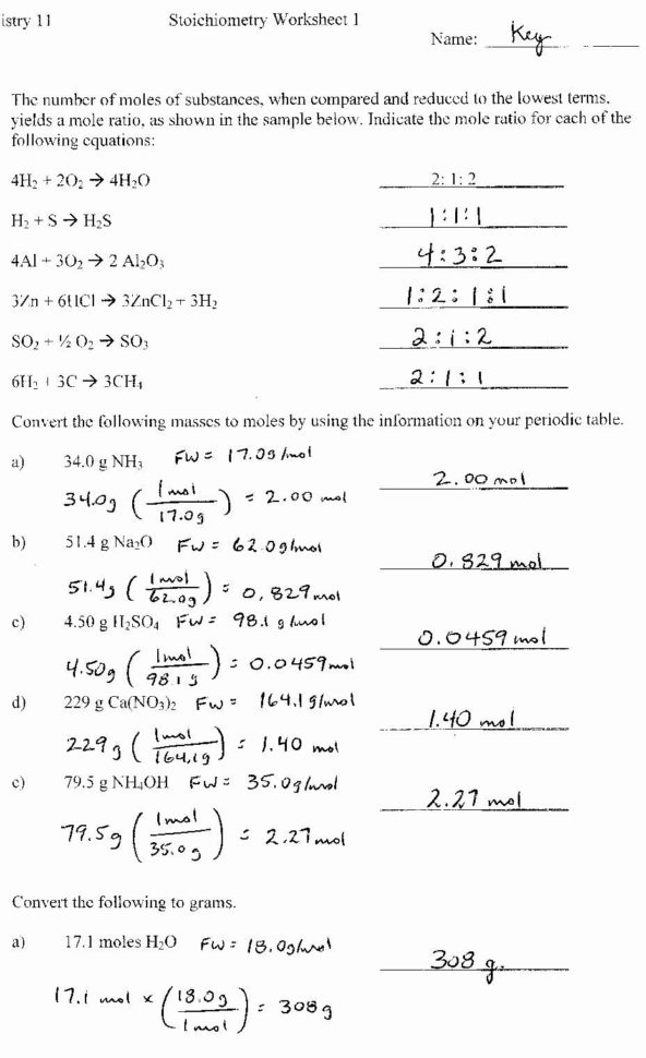 Worksheet Key For Predicting Products Of Chemical Reactions Exercises