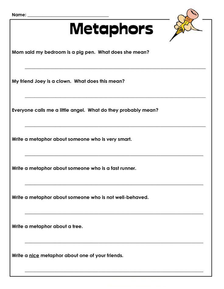 Worksheet Making Metaphors