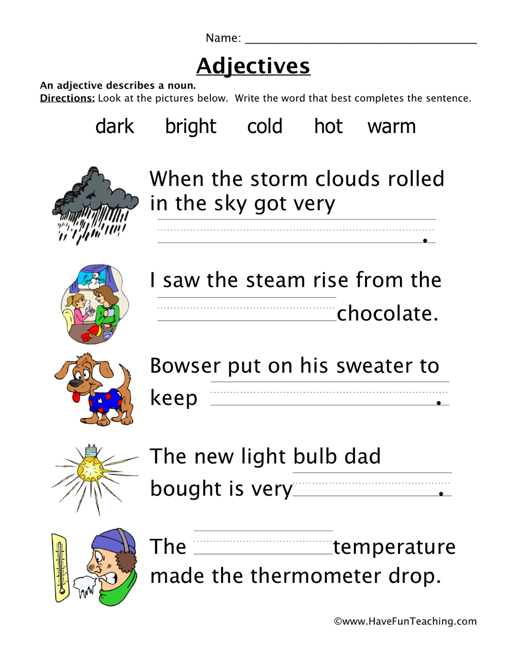 5 Fun Adjective Worksheets to Boost English Skills