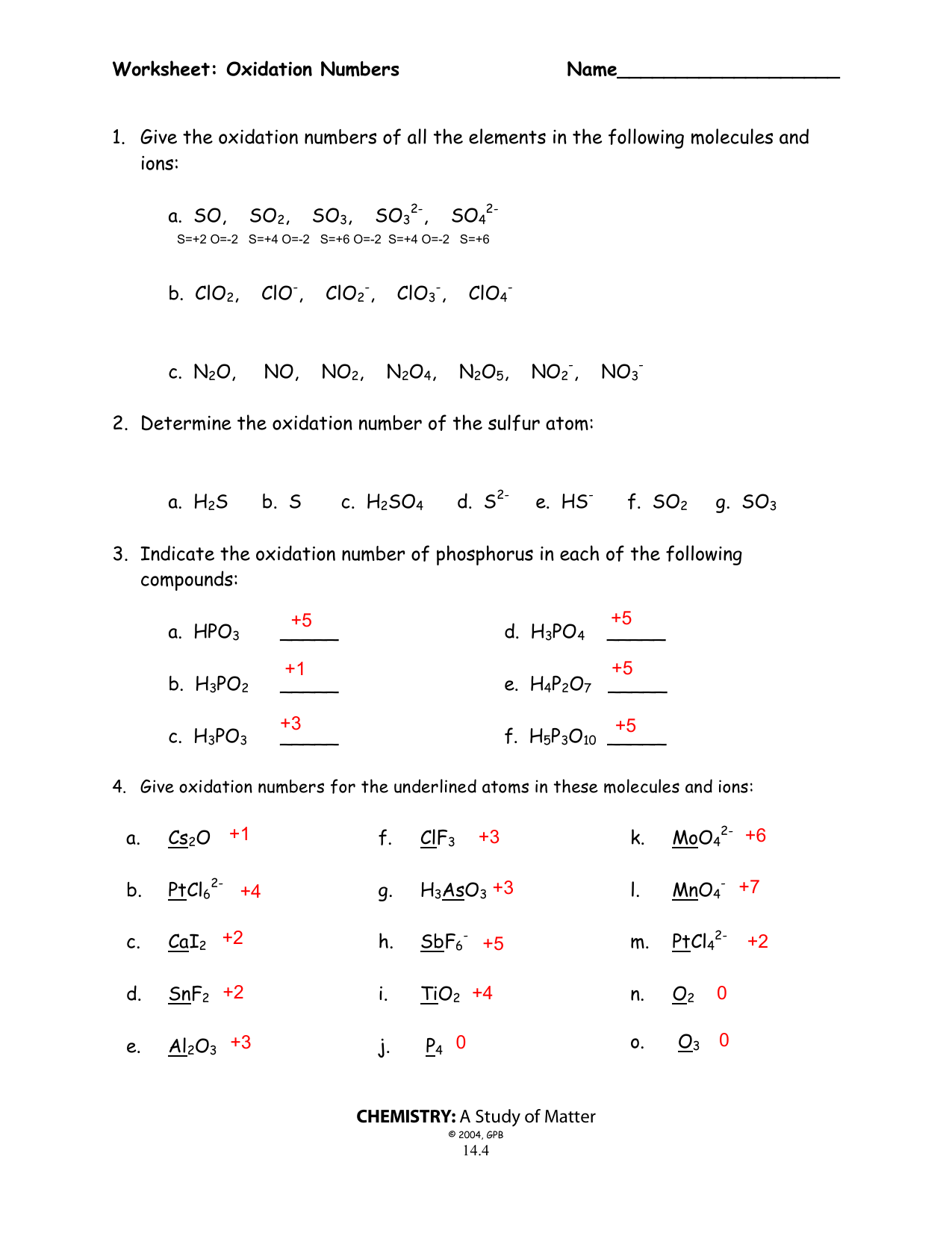 Oxidation Numbers Worksheet: Ultimate Answer Key Guide