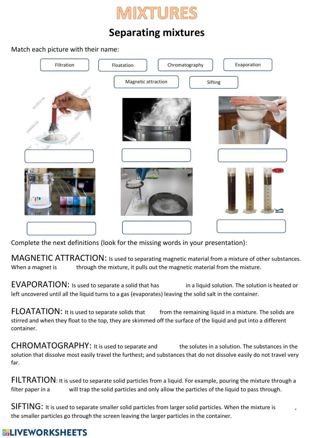 5 Ways to Separate Mixtures for Students