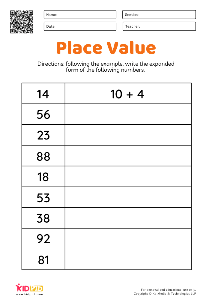 Worksheet Standard And Expanded Forms