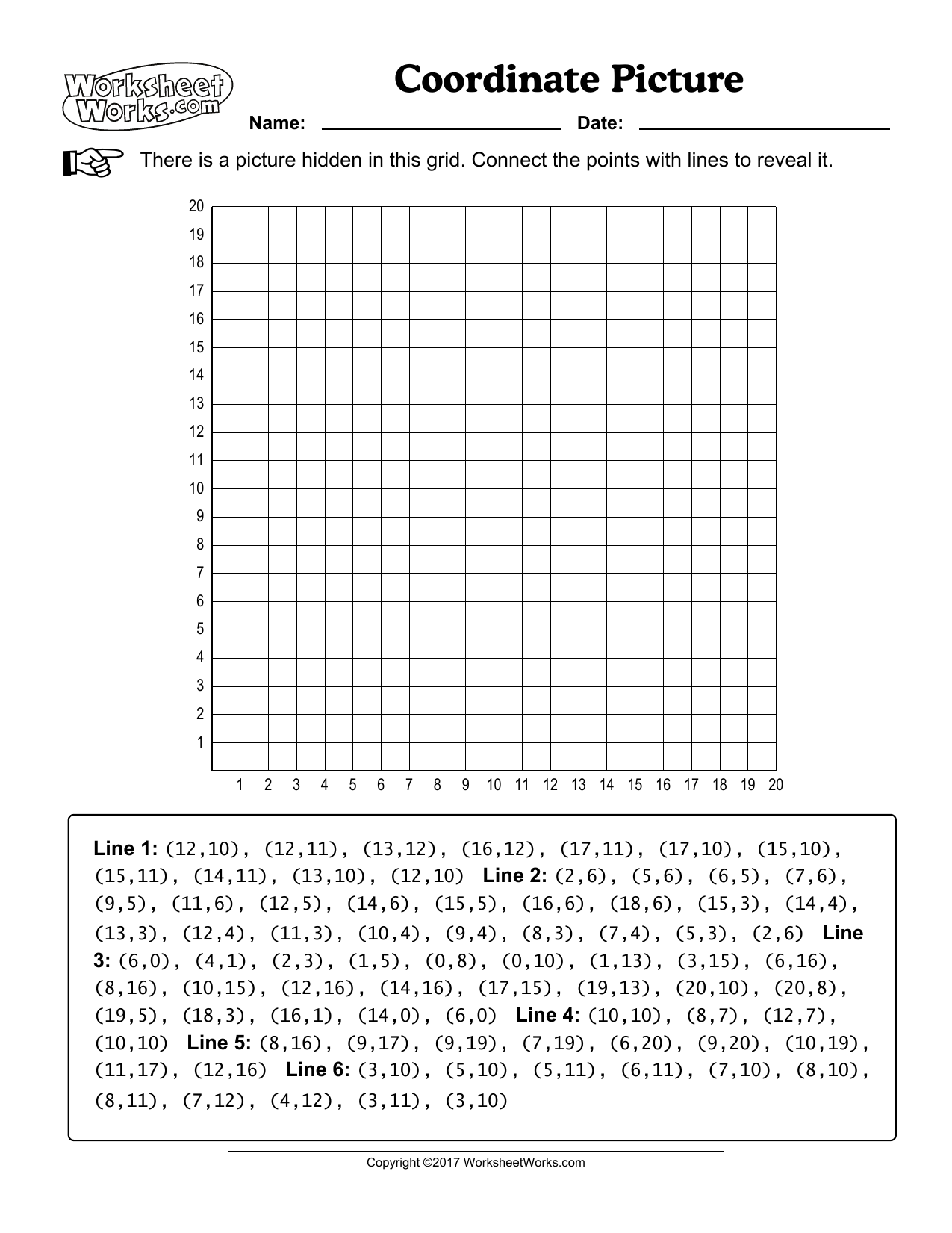 Fun Coordinate Picture Worksheets for Kids at Worksheet Works