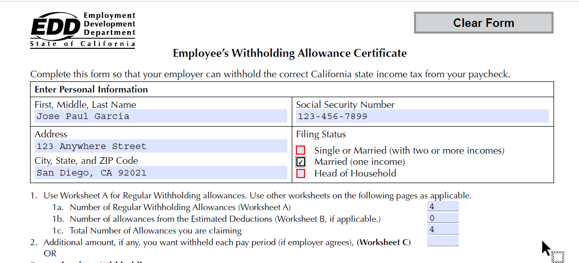 Worksheets A Allowances