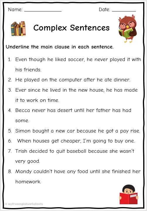 Master Complex Sentences with Fun Worksheets for All Ages