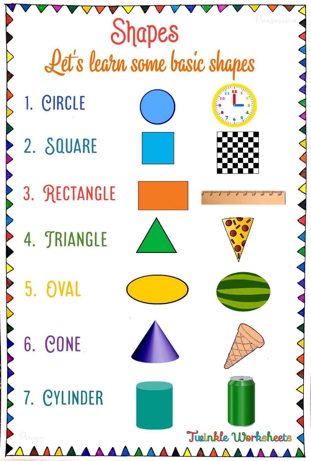 Worksheets For Kids Worksheets On Shapes Basic Shapes Shapes And