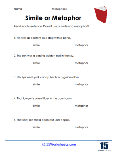 Engaging Metaphor Worksheets for Creative Learning