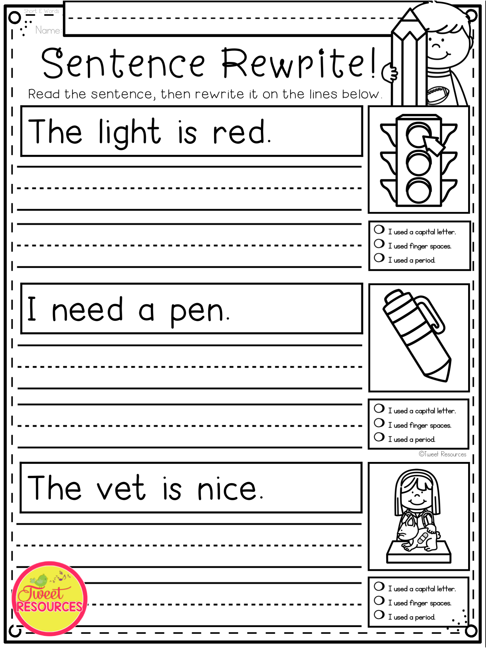 Mastering Sentence Writing with Our Fun Worksheet