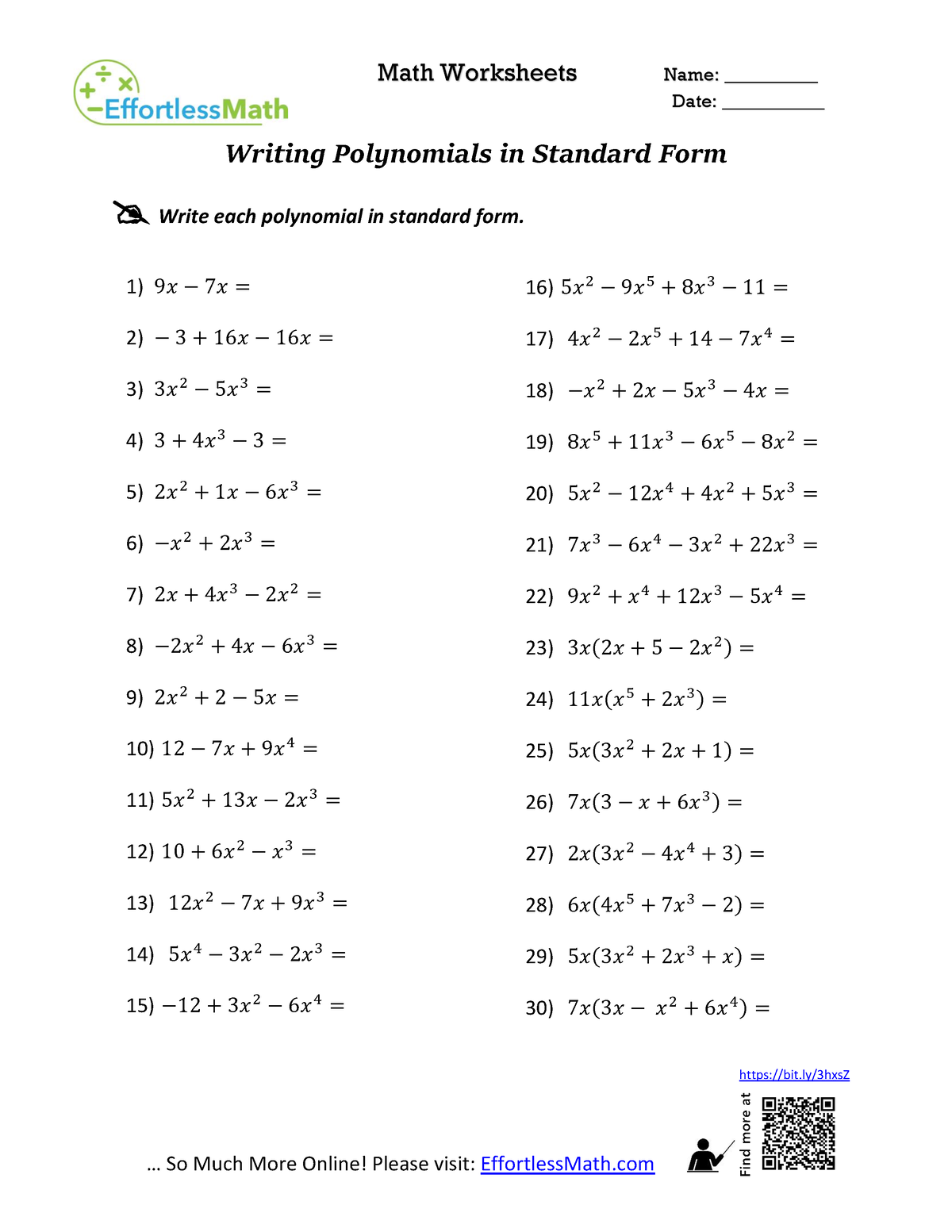 5 Simple Ways to Master Polynomial Standard Form