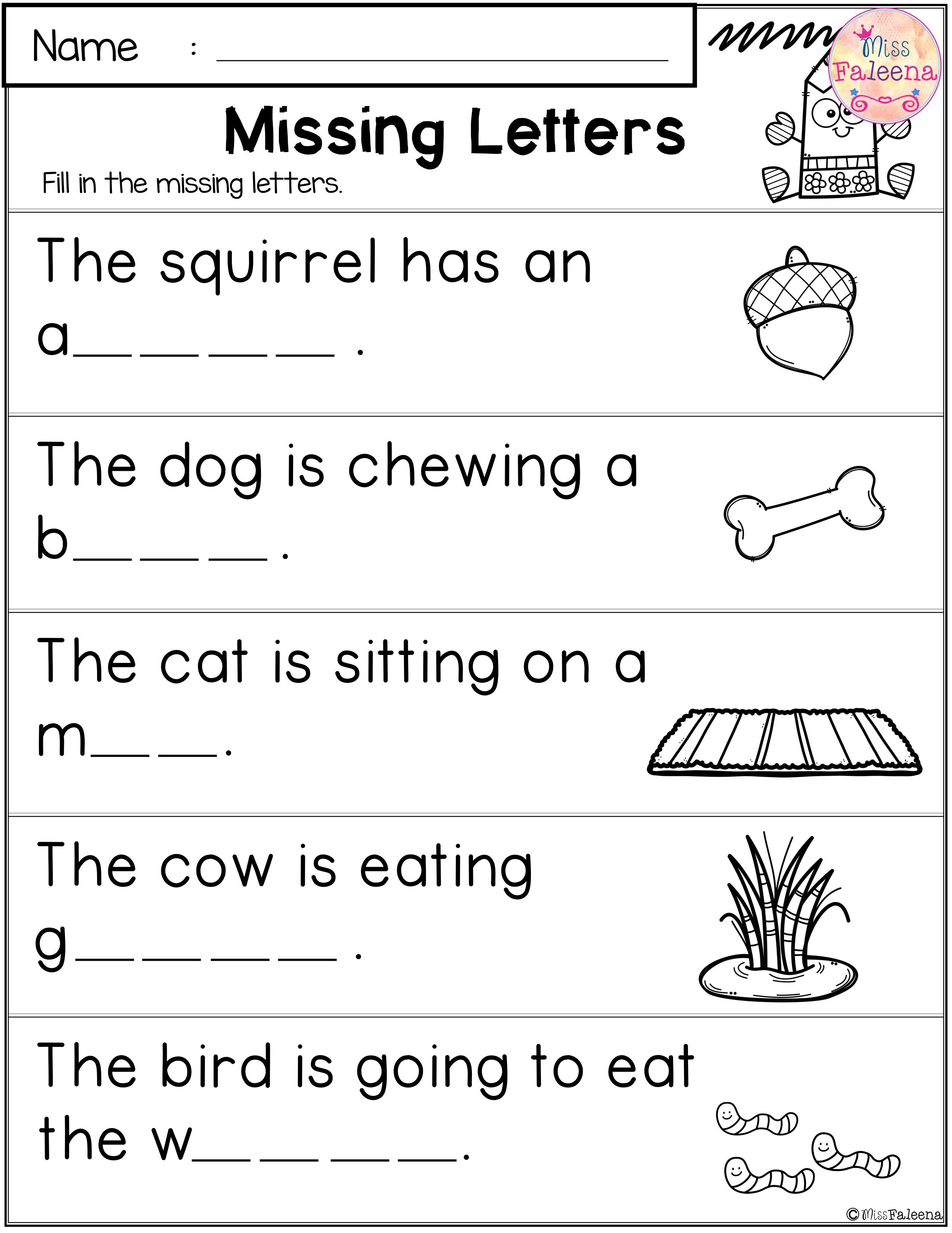 Writing Worksheets For 1St Grade Free Printable