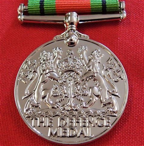 Ww2 The Defence Medal Ribbon Medal Replica Medal For Display Or Mounting Anzac Jb Military