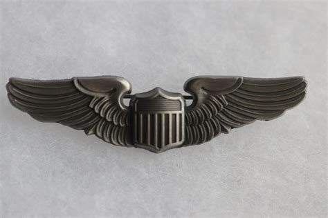 Ww2 Us Army Air Force Usaf Metal Basic Pilot Wing Early Balfour Maker Style Ab Insignia